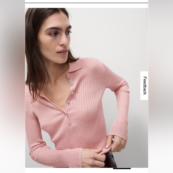 M&S Pink Ribbed Women's Sweater - Size 10 (US) 14 UK - Picture 7 of 9